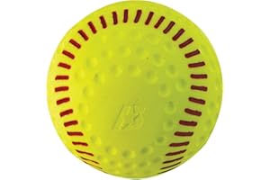 Baden Dimpled Softballs with Red Seams - 12" Durable Training Balls for Pitching Machines | Realistic Feel & Long-Lasting Performance | 12-Pack