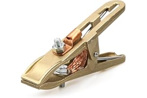 Vaphy 500A A-shape Welding Ground Clamp Brass Earth Ground Copper Grip Clip Suitable for MIG MMA TIG ARC Welding