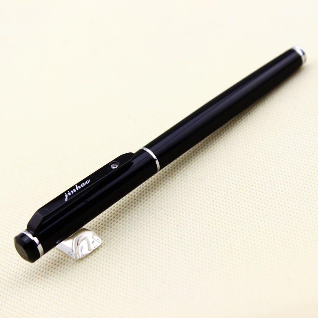 Gullor Advanced Jinhao Calligraphy Fountain Pen 101 Black with Silver, Black, silver