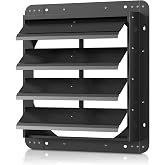 16 Inch Galvanized Sheet Spraying Automatic Exhaust Shutter Louver Vent (No Fan Blades and Motor) for Home Attics, Workshops, Barn, Greenhouse