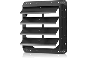 FICBXRA 18 Inch Galvanized Sheet Spraying Automatic Exhaust Shutter Louver Vent (No Fan Blades and Motor) for Home Attics, Workshops, Barn, Greenhouse