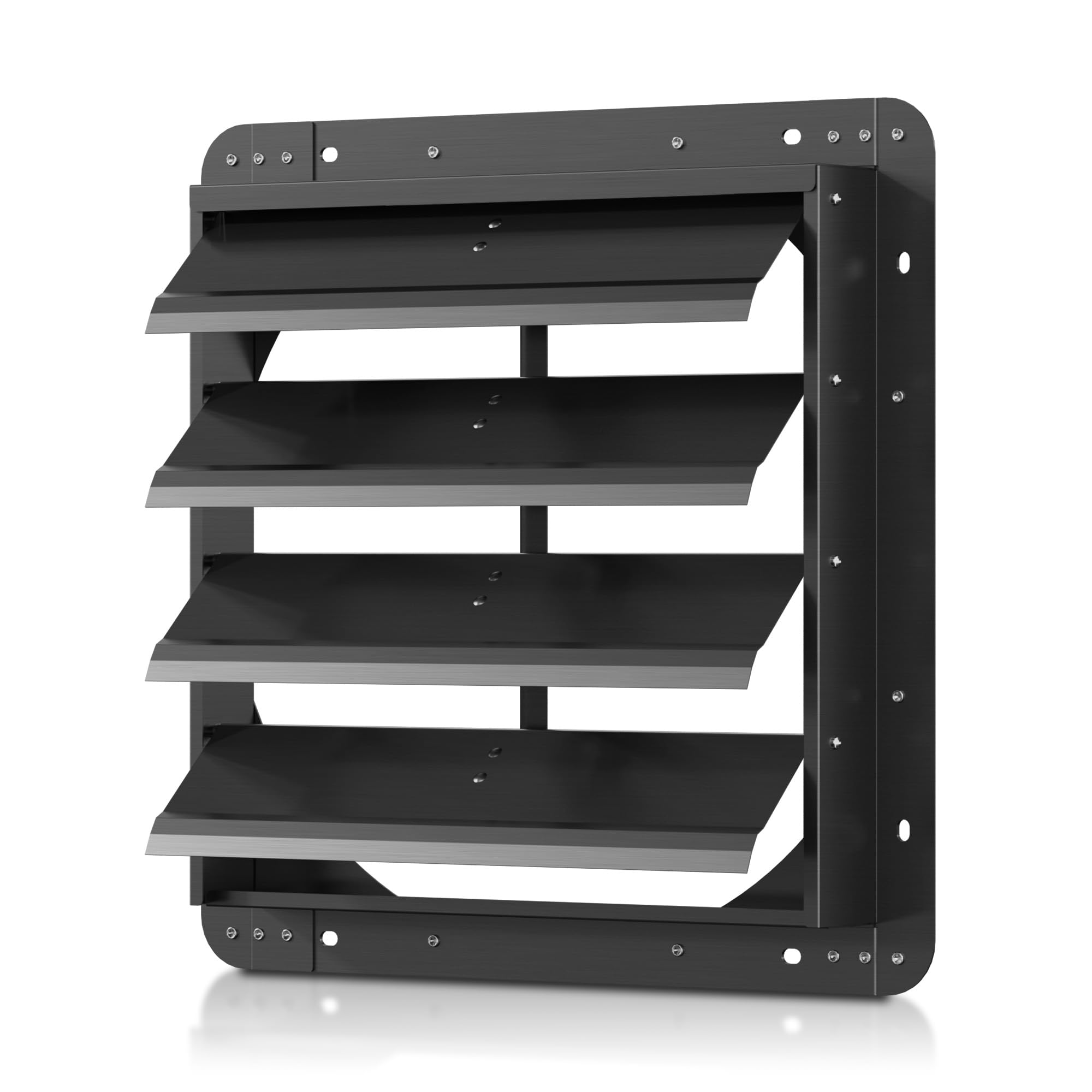 Photo 1 of 16 Inch Aluminum Automatic Shutter Louver Vent (No Fan Blades and Motor) for Home Attics, Workshops, Barn, Greenhouse