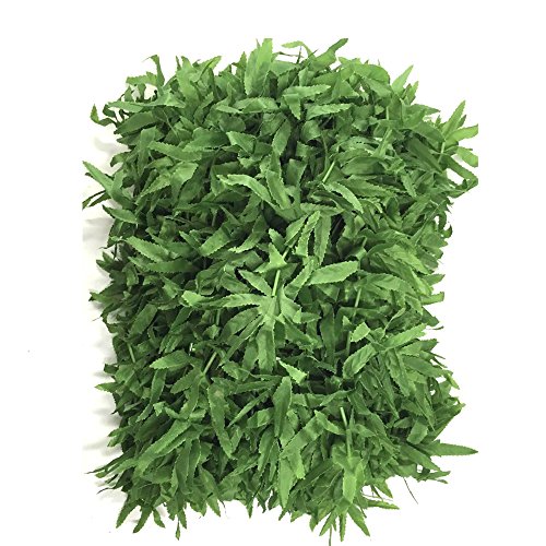 BOSHENG Green Artificial Fern Leaf Tropical Lei Necklaces,Pack of 30