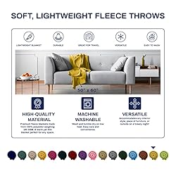 50”x 60” Ultra Soft Fleece Throw Blanket