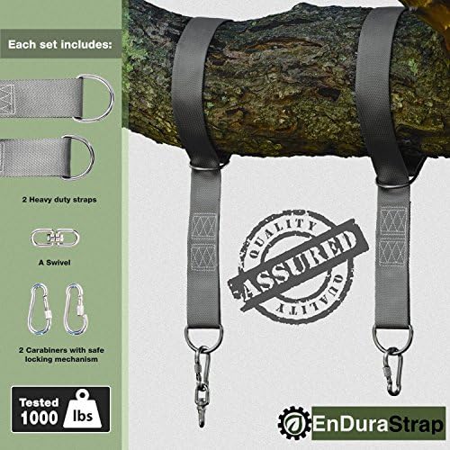 PREMIUM Swing Straps - Safe &amp; Easy Setup - Holds over 2000lbs - 100% Weather Resistant &amp; Durable Swing Set Accessories with Stainless Steel Hardware - Ideal for Tree Swings, Hammocks &amp; Anything Else