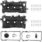 Engine Valve Covers Fit for 2009-2014 Murano Quest | 13264-JP01A 13264-JP01B with Oil Filler Cap Gasket Bolts PCV Valve for 2007-2014 Altima, 2013-2015 Pathfinder