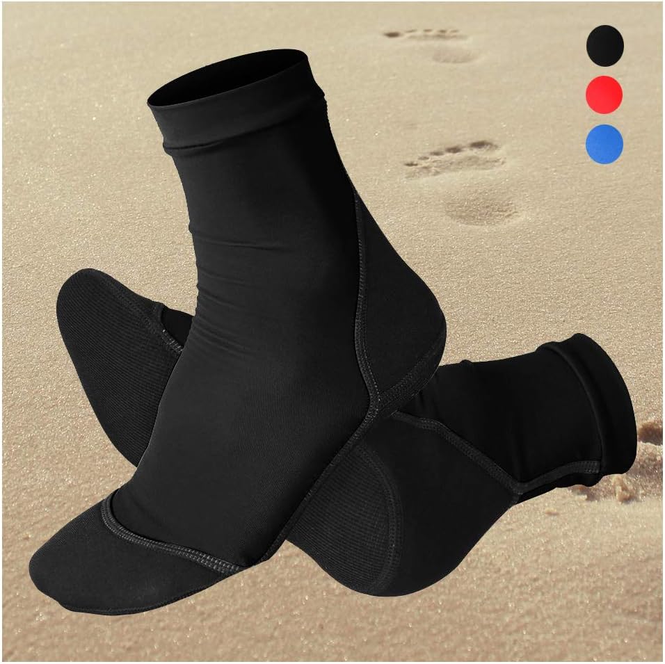 NeopSkin Neoprene Fin Socks for Sand Beach Water Sports Volleyball Soccer Swimming Diving Fishing Kayak Surfing Rafting…
