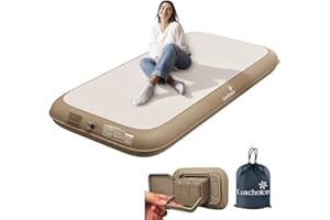 LUXCHOICE Camping Air Mattress Sleep Cloud Twin with Built in Pump No Air Leak 2 Mins Upgraded Inflatable Mattress Adjustable Firmness Blow up Mattress Ultra Support 1100LBS Portable Home Guests Camping Travel