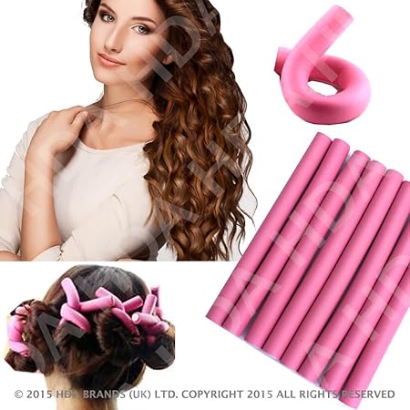 High Quality Best 8 Pc Bendy Hair Rollers Deep Pink Set Curlers
