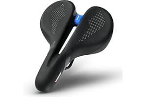 X WING Comfort Bike Seat for Men and Women with Innovative 5-Zone-Concept – Winged Bicycle Saddle with Memory Foam – Exercise Bike Seat for City, MTB & Trekking Bikes