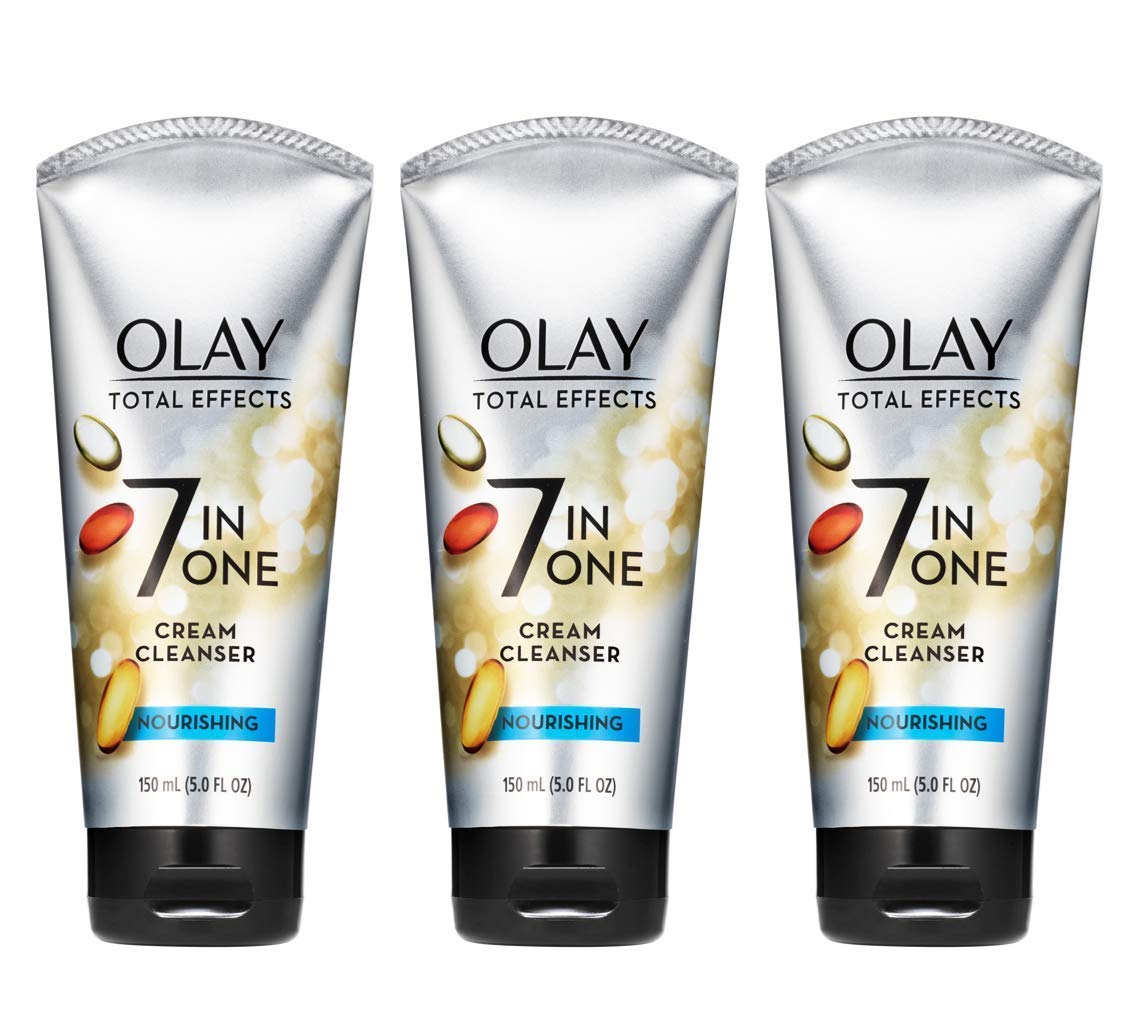 Amazon Com Facial Cleanser By Olay Total Effects Nourishing Cream Facial Cleanser 5 Fl Oz Pack Of 3 Beauty