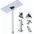 EEZ RV Products Starlink Ladder Telescopic Pole 10FT with Starlink (GEN 3 / V3) Pipe Adapter and RV Ladder Mounting Bracket Kit - Fits 1.0 inch Ladder Rails