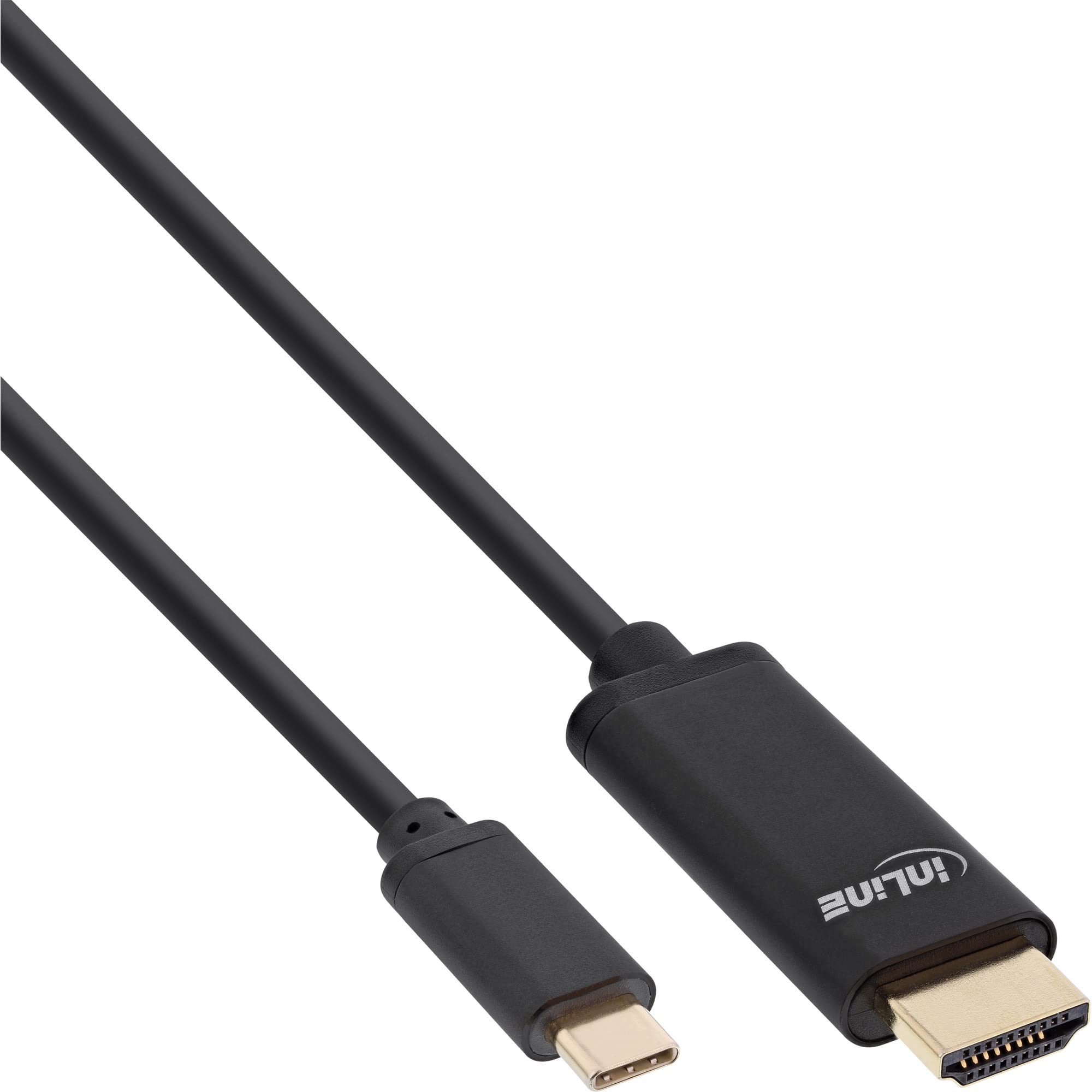 InLine 64113 3m USB C HDMI Black - Video Cable Adapter (3 m, USB C, HDMI, Male, Gold)