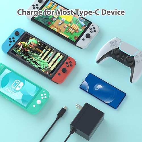 Switch Charger for Nintendo Switch, AC Power Adapter with 5Ft