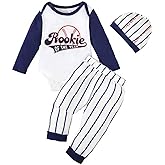 Aslaylme Baby Boy 1st Birthday Outfit - One Year Old Sports Baseball Bodysuit