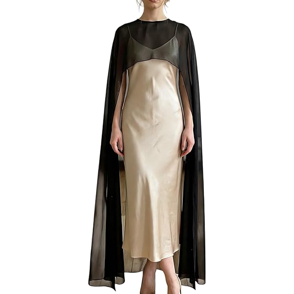 UMLXYER Women's Organza Shoulder Cape Wedding Bridal Shawl for Evening  Dresses Detachable Sleeves Train with Puffy Sleeves Black at Amazon Women's  Clothing store