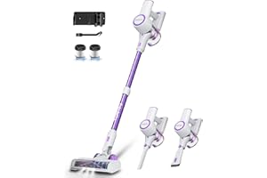 FABULETTA Cordless Vacuum Cleaner for Home, 30Kpa Stick Vacuum with 45Min Detachable Battery, 400W Brushless Motor, 6 in 1 Lightweight Vacuum for Hardwood Floors and Carpet Pet Hair Car (Purple)