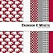 Crimson & White Multi-pack Printed Craft Vinyl 6 Sheets 12x12 for Vinyl Cutters