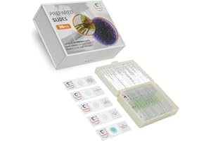 GRAMPUS 30 Prepared Microscope Slides with Specimens for Kids Students - Plants, for Biological Science Lab, Children's Science Education, Homeschooling Use