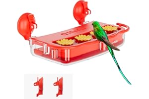BILANTAN Window Hummingbird Feeder Strong Suction Cup, Hummingbird Feeders for Outdoors Window Up Close Bird Watching, Ant and Bee Proof, Easy to Refill, Clean and Install
