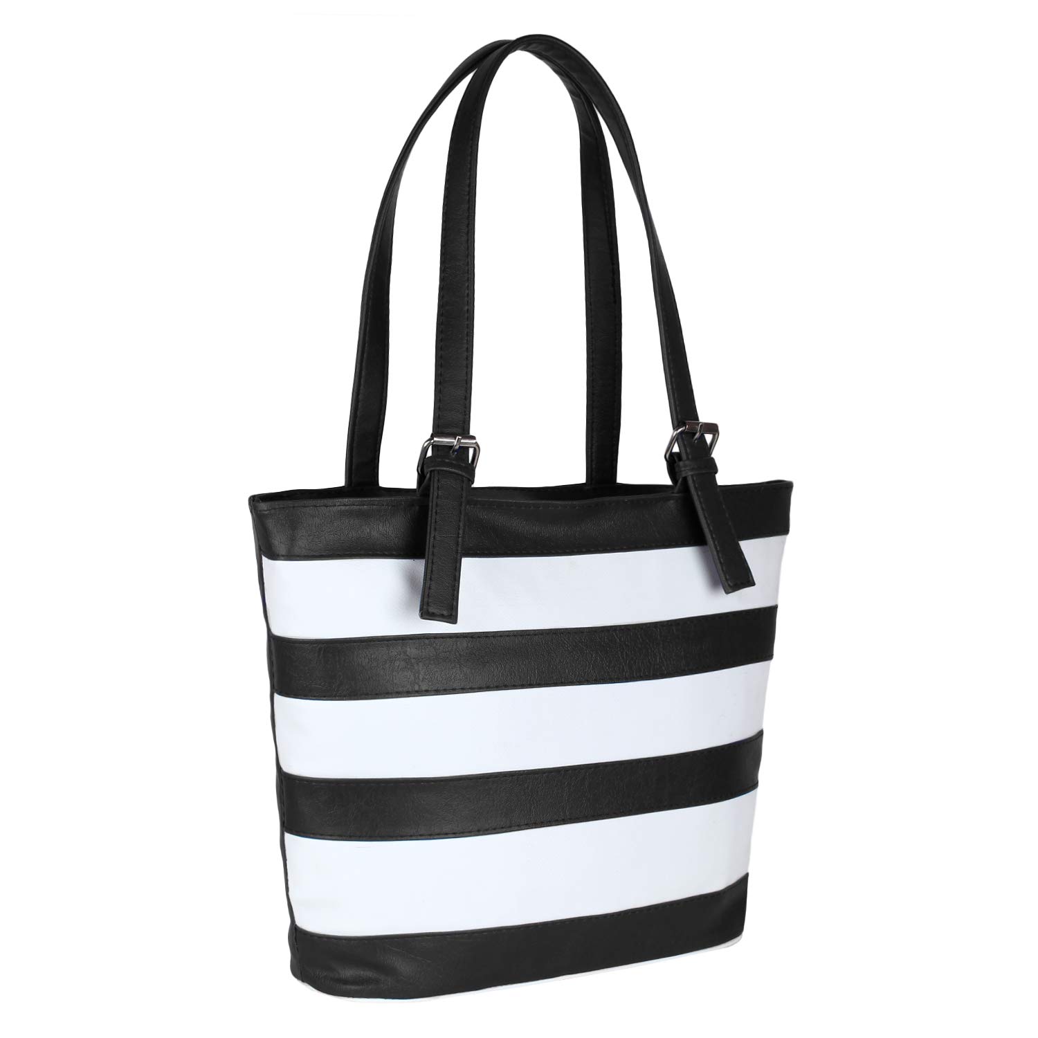 don cavalli women's handbag with sling bag combo (white & black)