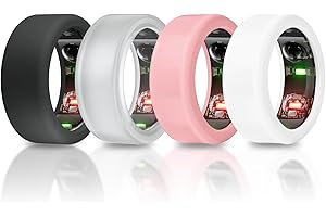 HYINUS 4 Pack Smart Ring Covers Compatible for Oura Ring Protector, Silicone Elastic Case for Oura Ring Gen 3 Working Out Accessories Men Women Finger Accessories (S)