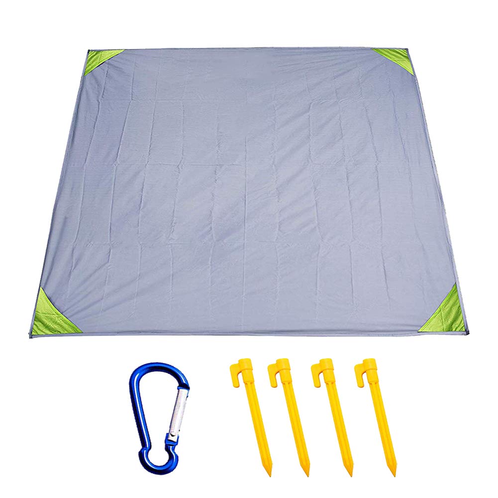 Ilevar Sandproof Beach Blanket Heavy Duty 210t Oxford Rip Stop Waterproof Picnic Blanket With Uv Coating Portable Compact Pocket Blanket For Travel