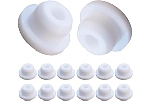 SPNKMJUJ 12 PCS Bathtub Jet Covers Silicone Hole Plug White Tube Plugs Waterproof Bathtub Plug Fit for 16mm Bathtub Hole