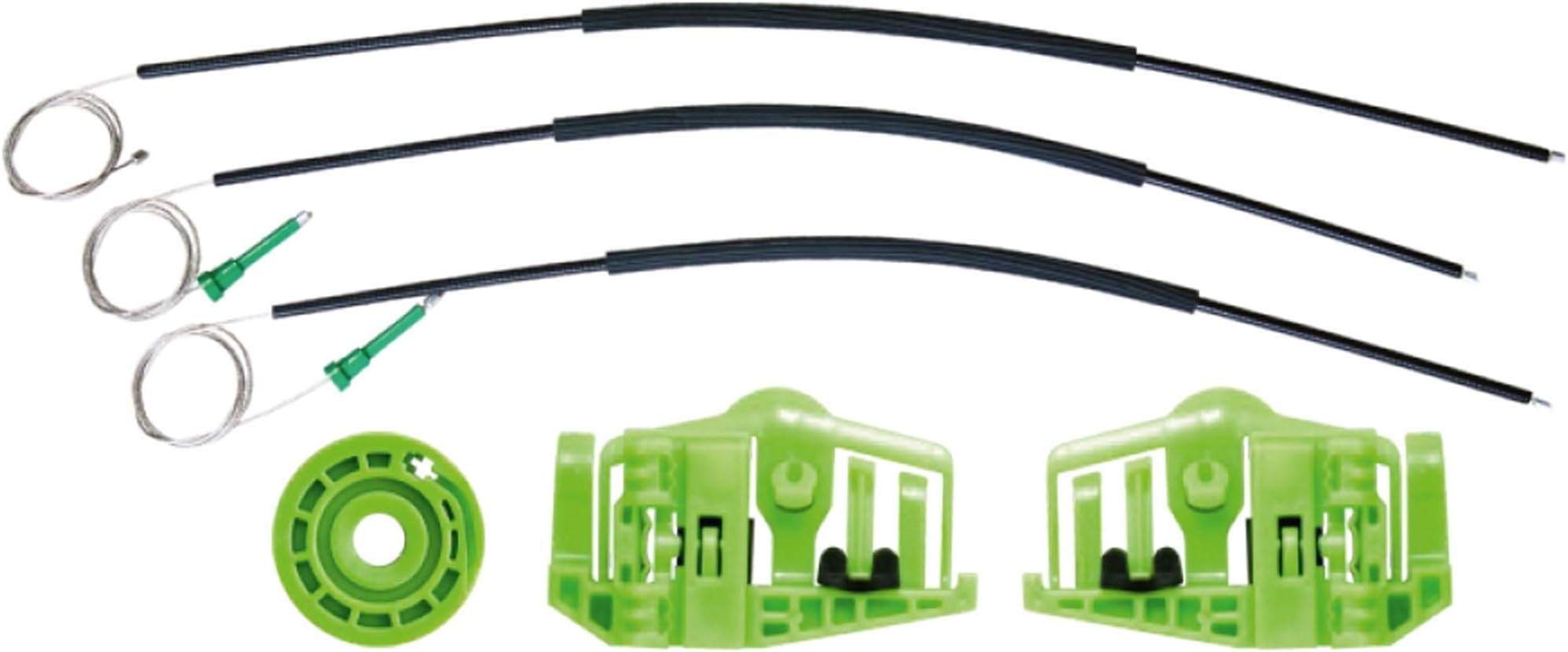 Bossmobil Compatible with 3 (E46), 2/3 Doors, Front Right or Left, Window Lifter Repair kit with Steel Cable Set