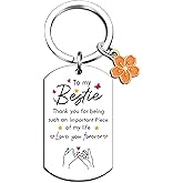 Lelekdo Bestie Gifts for Women Valentines Day Gifts for Friends Bestie Birthday Gifts for Her Bff Gift Best Friends Keychain for Female Friends Sister