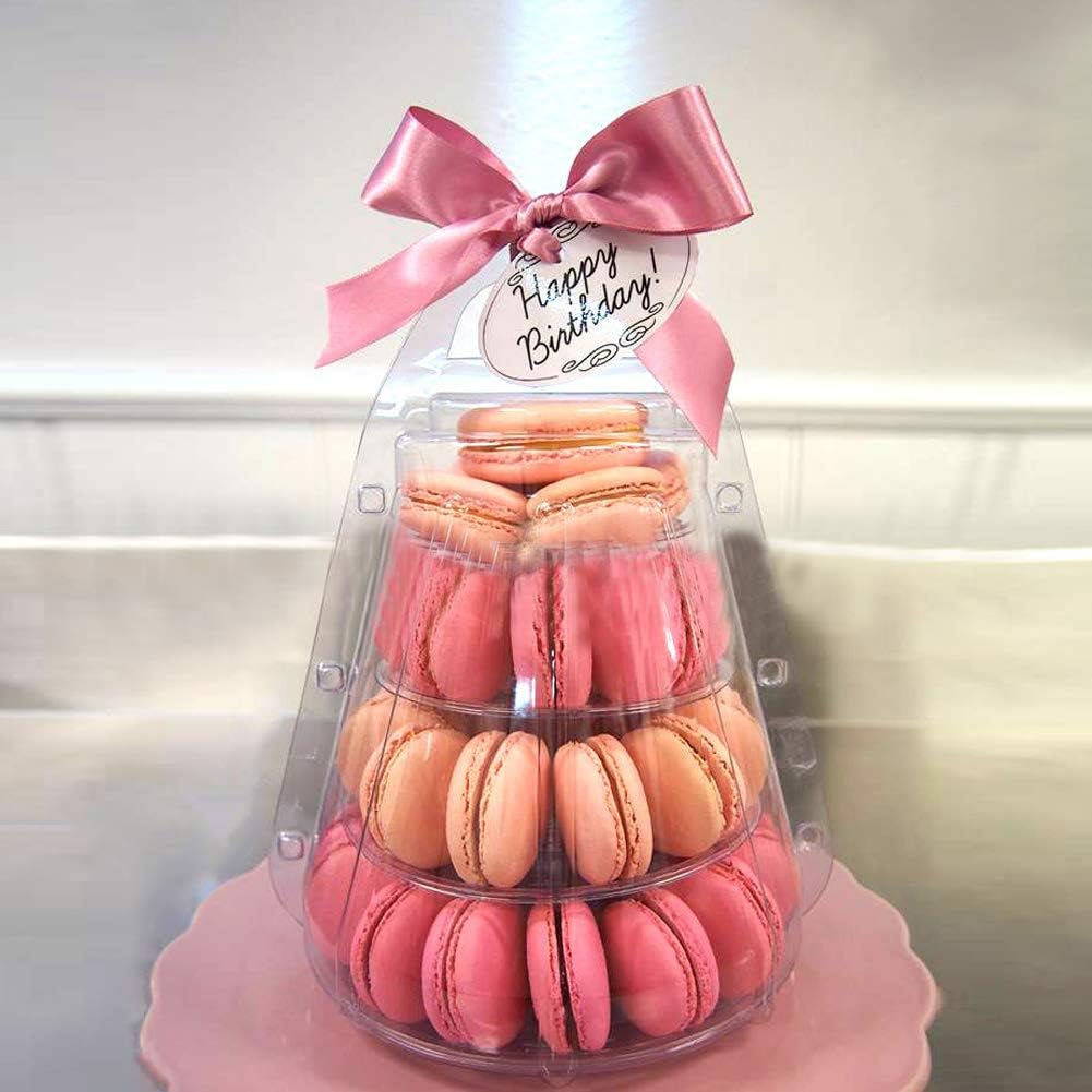 Amazon Co Jp Feoowv 4段 ミニマカロンタワーボトル ディスプレイスタンドケース ラウンドパーティー装飾 ウェディング用品 ホーム キッチン