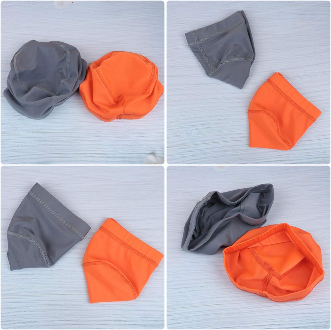 Besportble Helm Liner Schadel Kappe Mutze Kuhlkappen Quick Dry Fit Sport Laufhut Fur Manner Frauen Motorrad Unter Helm Schutzhelme Liner Wanderubung 2 Stk Orange Grau Sport Freizeit Sportausrustung Bekleidung