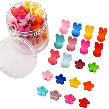 Amazon Com Piezas Forma De Conejo Forma De Flor Candy Colors Girls Mini Pajarita Clips Pinzas Pinzas De Pelo Pines Brazaletes Peluqueria Barrettes Accesorios De Peinado Para Bebe Ninos Beauty