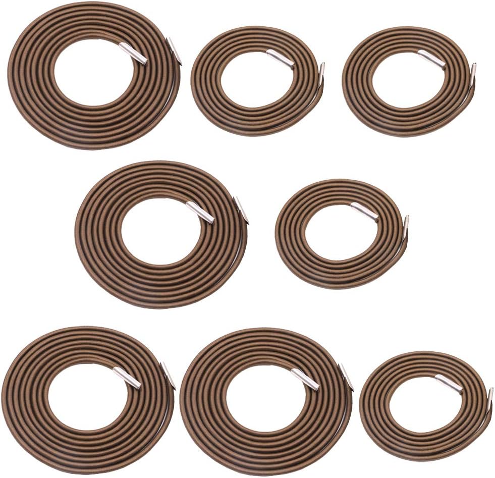 Universal Replacement Cords for Zero Gravity Chair 8pcs Elastic Laces Antigravity Chair Patio Lounge Recliner Repair Kit (Coffee (4 Longs 4 Shorts))