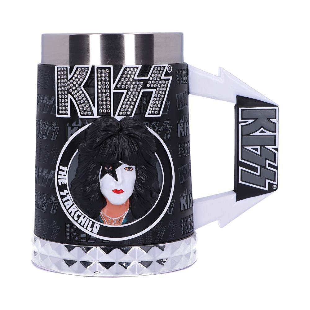 Nemesis Now Officially Licensed KISS Glam Range Paul Stanley The Starchild Tankard, Black, 15.5cm