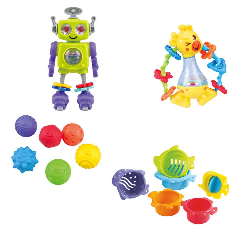 Playgo Set actividades bebé: robot y sonajero Color Baby