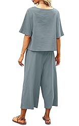 Nfsion Summer Cotton Linen Sets for Women 2