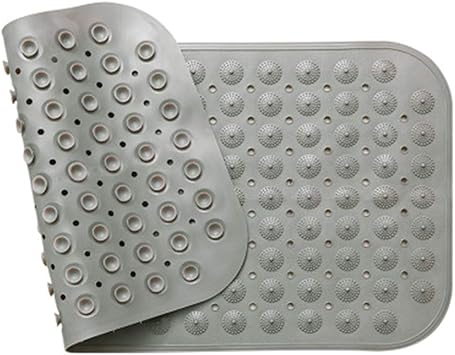 Akeyay Rutschfeste Duschmatte Dusch Und Badewannenmatte Rutschfeste Silikon Badewannenmatte Mit Ablauflochern Und Saugnapfen Fur Altere Oder Kindersichere Badezimmermatten Grau 35 70cm Amazon De Kuche Haushalt