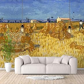 Wall Murals for Bedroom Starry Night by Van Gogh Famous Paintings Large Removable Wallpaper Peel and Stick Wall Stickers - 66x96 inches