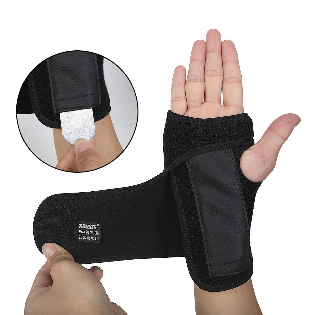 DOB AOLIKES Carpal Tunnel Wrist Brace with Removable Splint and Adjustable Support Wrap (Right)