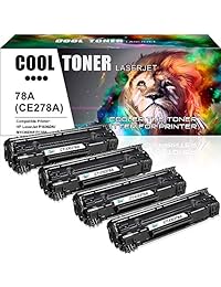 Cool Toner cartucho de tóner compatibles 78A CE278A, 4 unidades, color negro, para LaserJet Pro P1606dn M1536dnf, LaserJet Pro M1536DNF MFP LaserJet Pro P1606DN P1560 P1566 P1606 P1606dn M1536dnf, Negro (4-black)