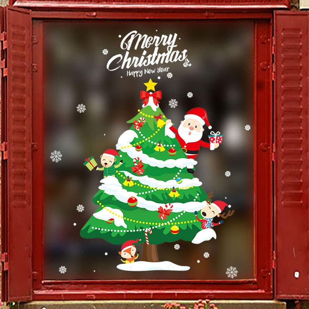 STSUNEU Merry Christmas Window Stickers