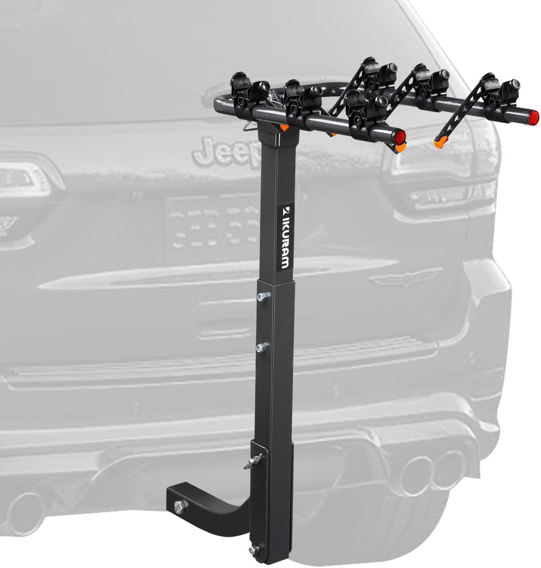 IKURAM 2/3/4 Bike Rack Bicycle Carrier Racks Hitch Mount Double Foldable Rack for Cars, Trucks, SUV's and minivans with a 2" Hitch Receiver（Best time to Buy）