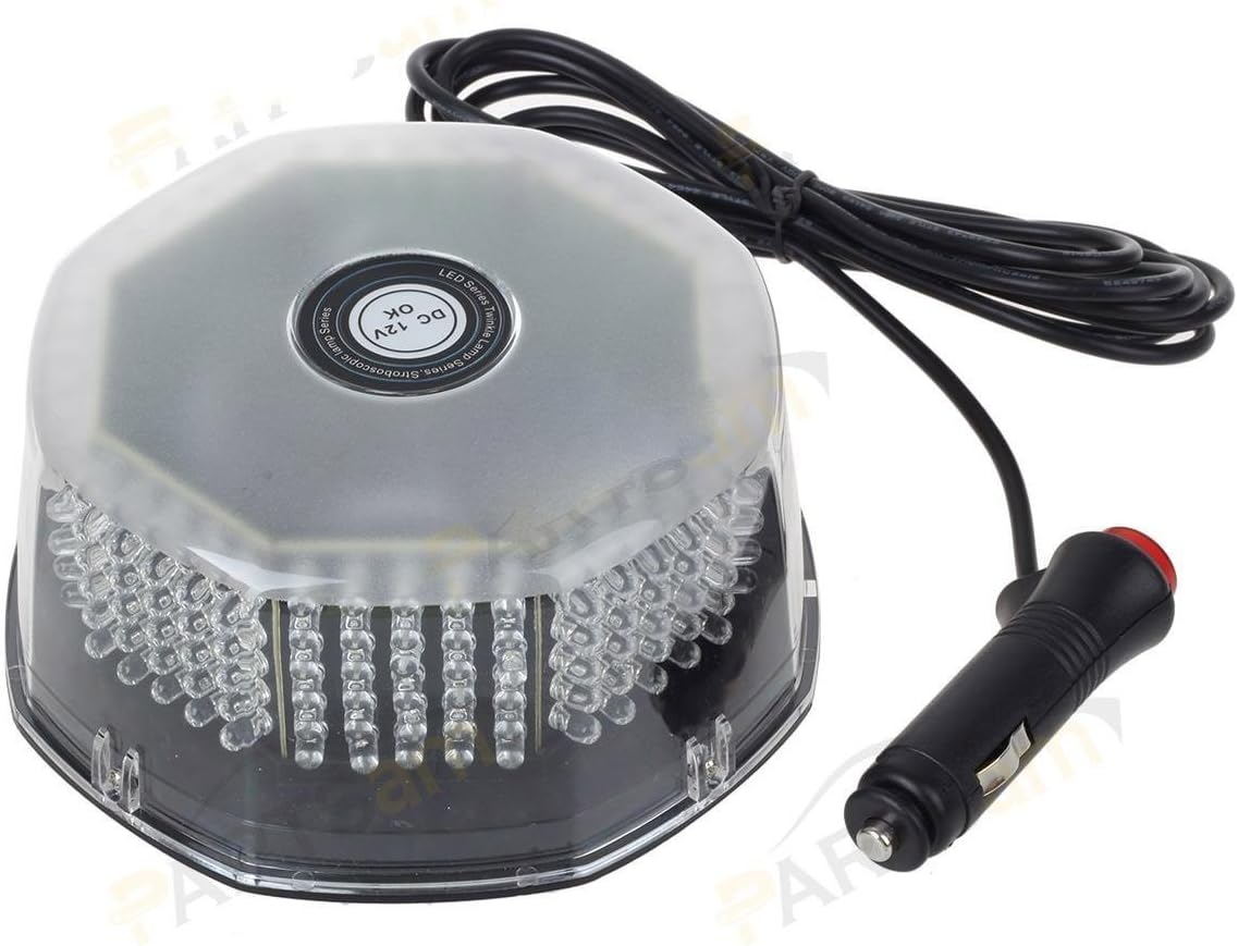 OLSR12V 240LEDs Bar Flashing Strobe Flashing Beacons Interior Lights Bulbs, Magnetic Emergency Hazard Warning Recovery Lamp,Ideal for Car(8 Flash Patterns optional) (White)