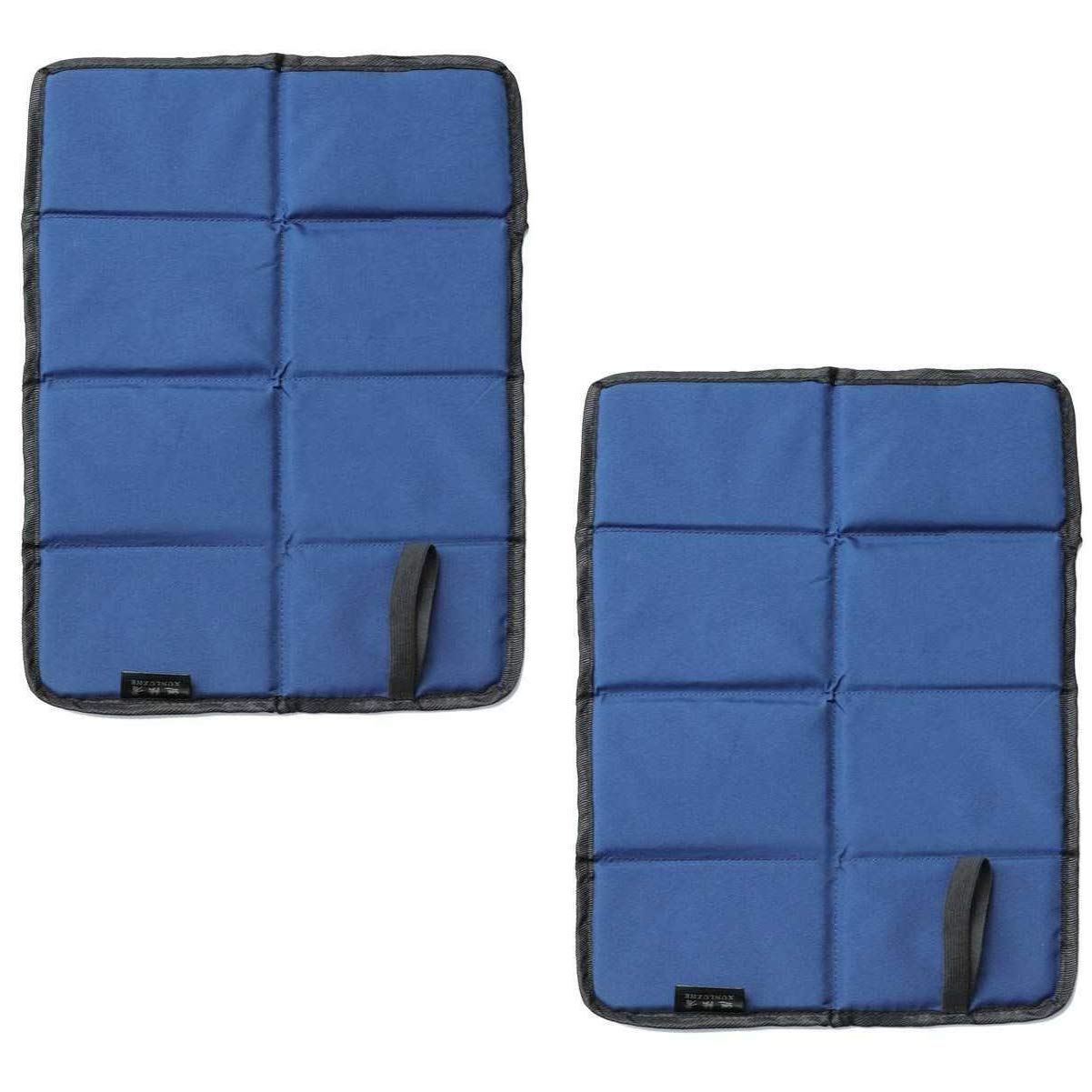 DMFSHI Portable Waterproof Seat Pad, 2 PCS Oxford Cloth Foldable Seat Mat with Storage Bag, Outdoor Foldable Cushion for Picnic Park Hiking(Blue)