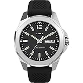 Timex Men's Essex 46mm Watch - Black Strap Black Dial Silver-Tone Case