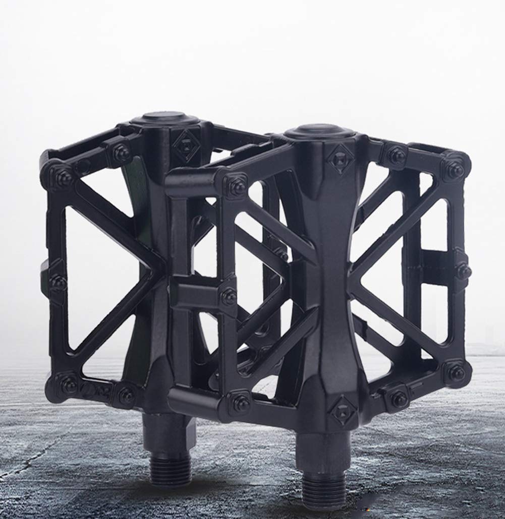 Mayco Bell Mountain Bike Pedals Bearing Road Platform Commuter Bike 9/16 Aluminum Alloy Cr-mo MTB (Black)