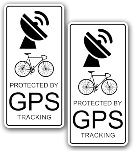 2 Adesivi Ad Alta Visibilit&agrave; GPS TRACKED Giallo Neon Per Auto, Moto, Bici, E-bike, Tuning
