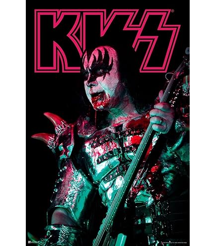 Amazon.com: Kiss Poster Bloody Demon Live Concert Gene Simmons