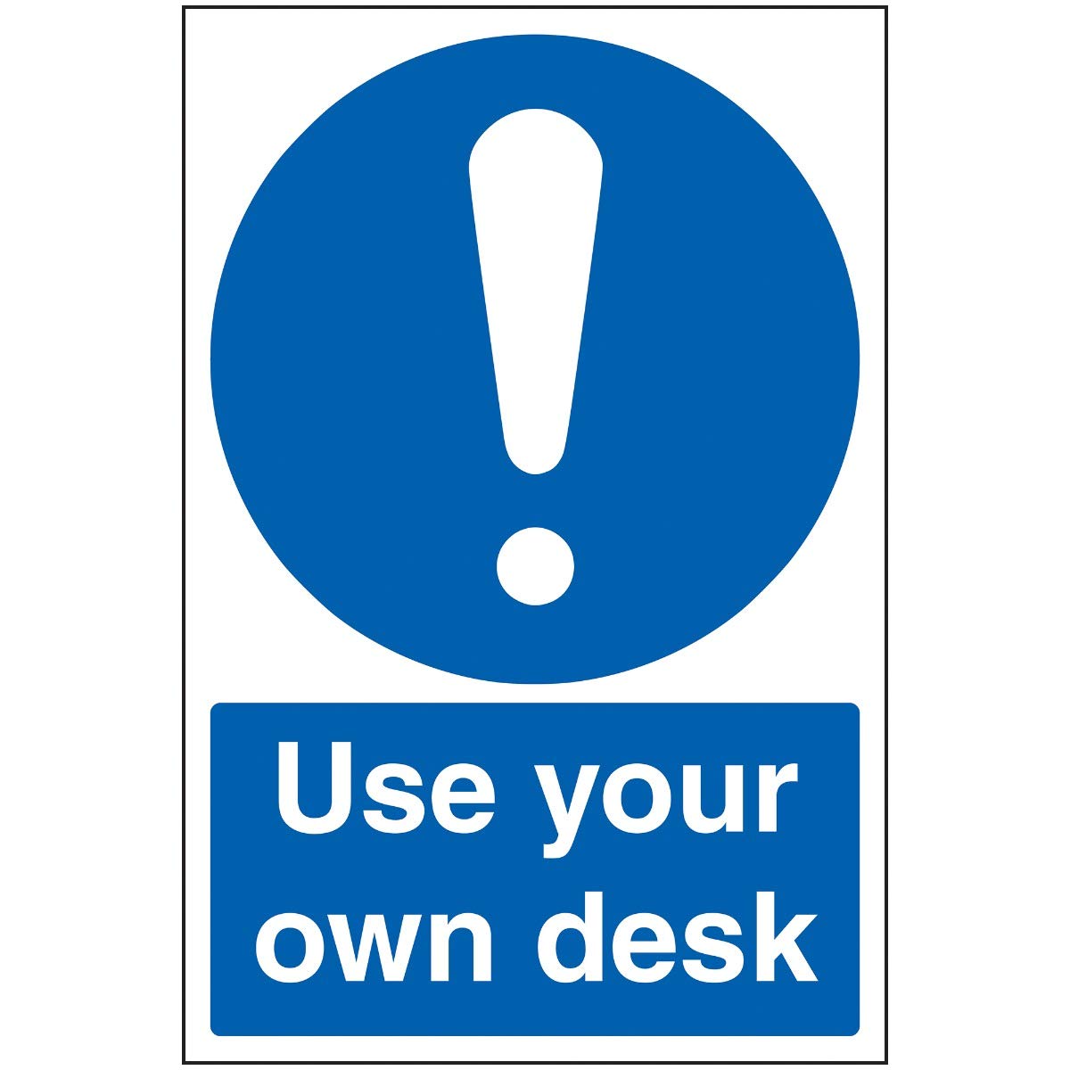 Vsafety Use Your Own Desk - 200mm x 300mm - 1mm Rigid Plastic